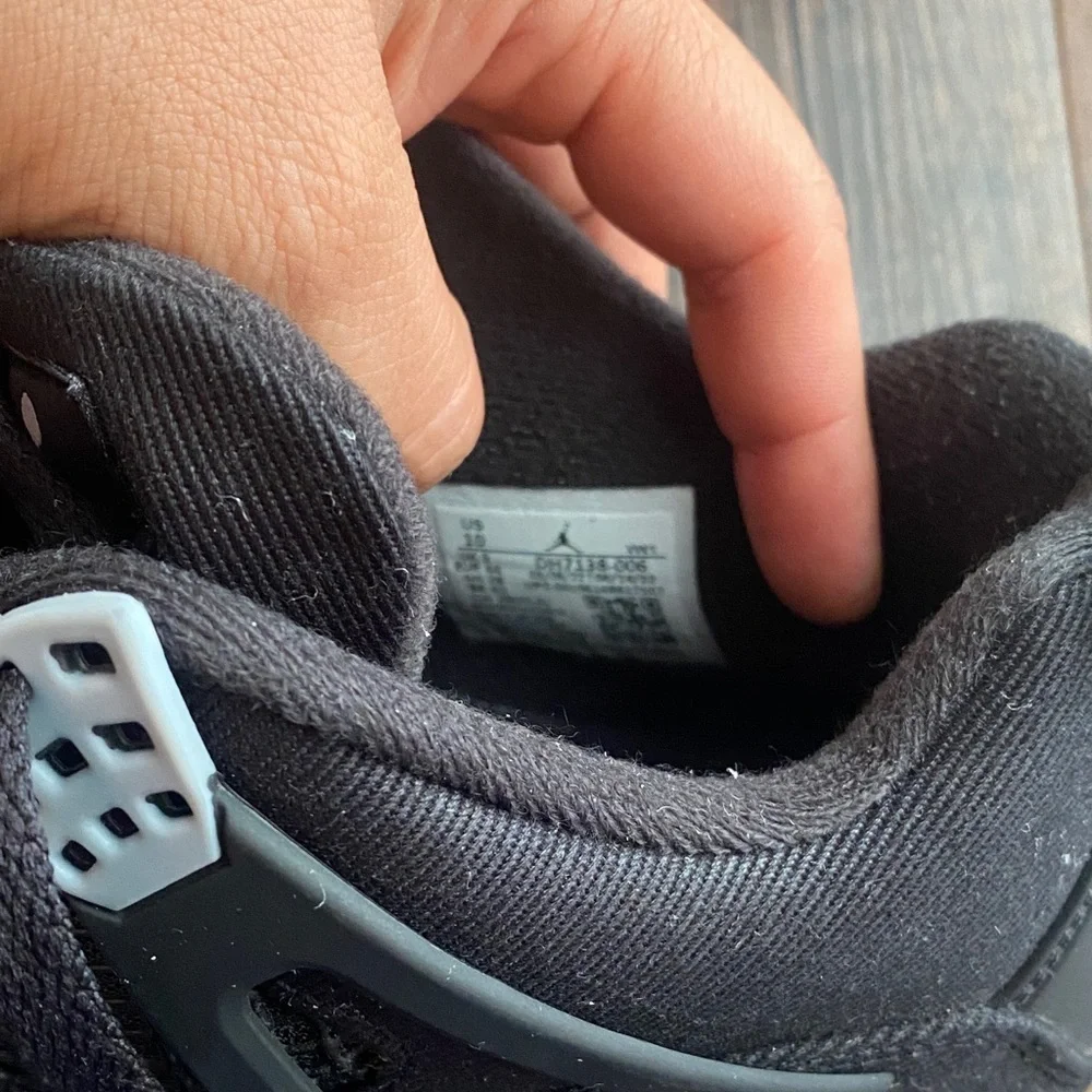 Jordan 4 Military Black and Gray Retro Sneakers